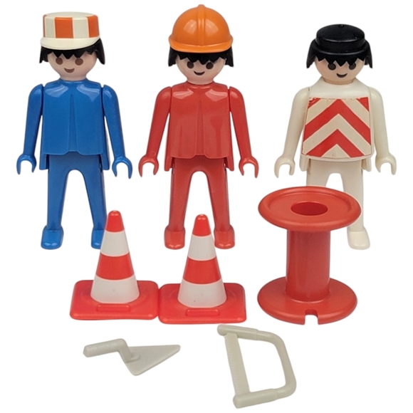 Playmobil System Construction Worker Deluxe Set No. 015 Replacement Pieces Lot - Picture 1 of 6